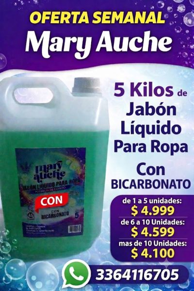 Jabon Liquido Para Ropa x 5 Kg